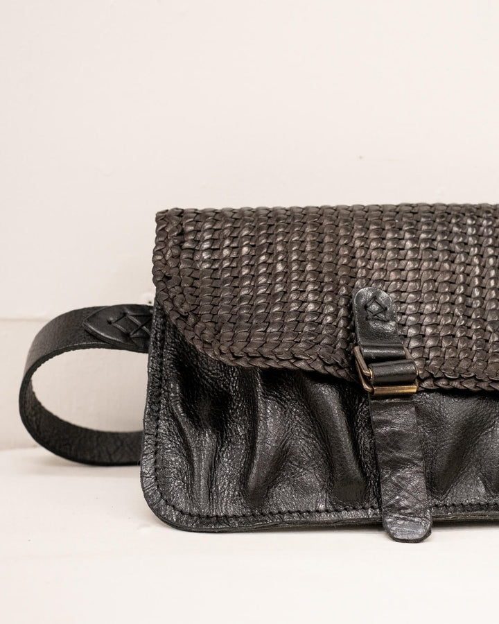 MARSUPIETTO TRECCIA LEATHER BUMBAG