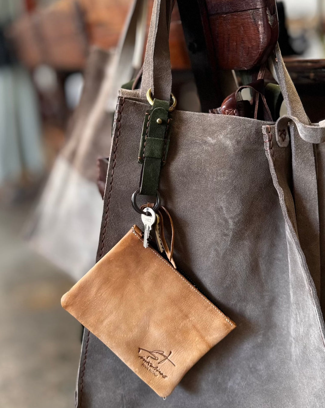 PORTACHIAVI - Leather keyring