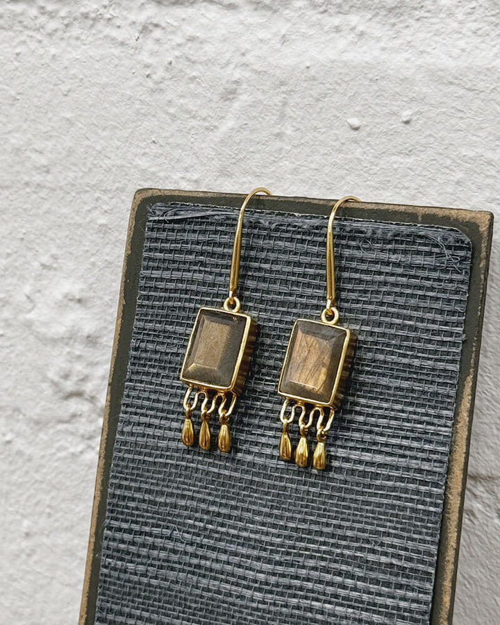 ANJUNA LABRADORITE EARRINGS - La Casa by Importante