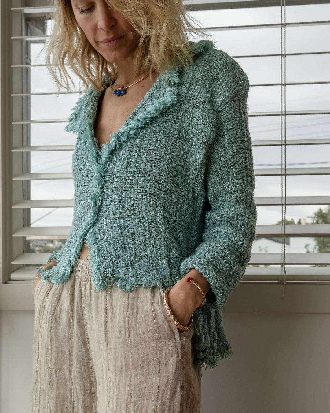 GIACCA CASTAGNA - Tela Campo - La Casa by Importante