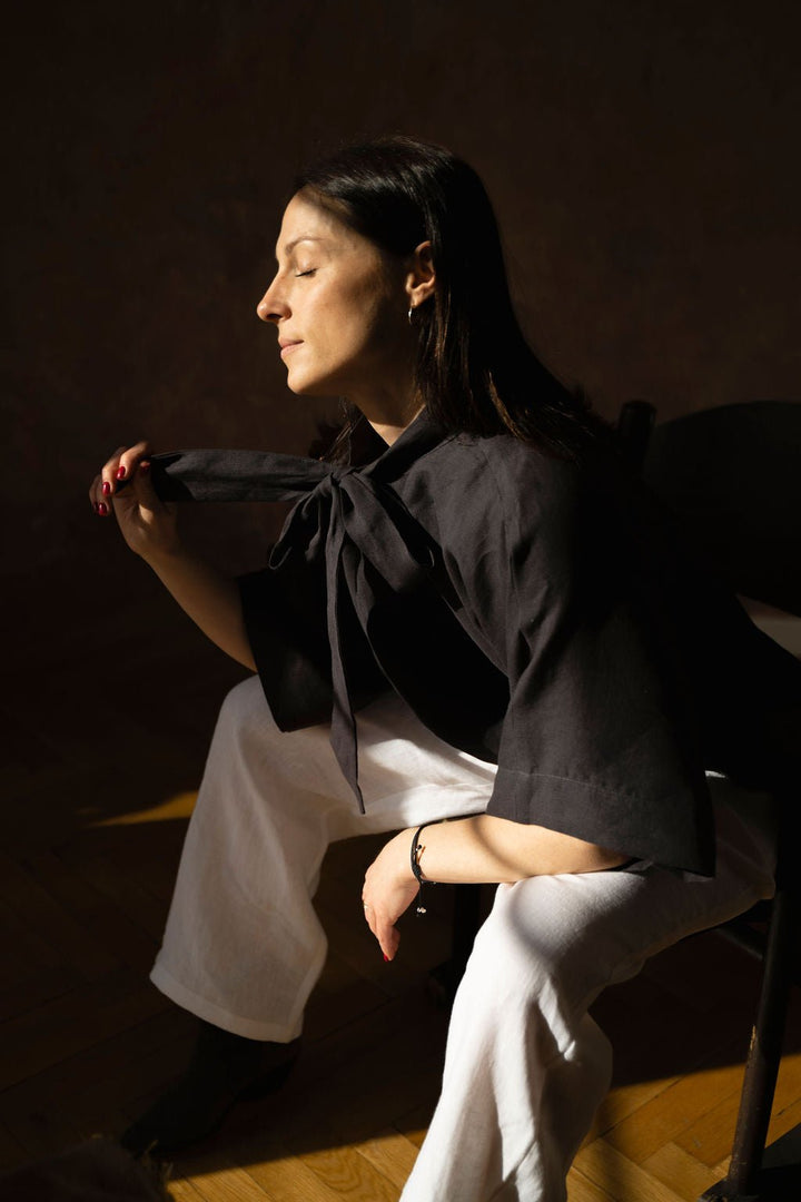 GOSIA TOP PLAIN - La Casa by Importante