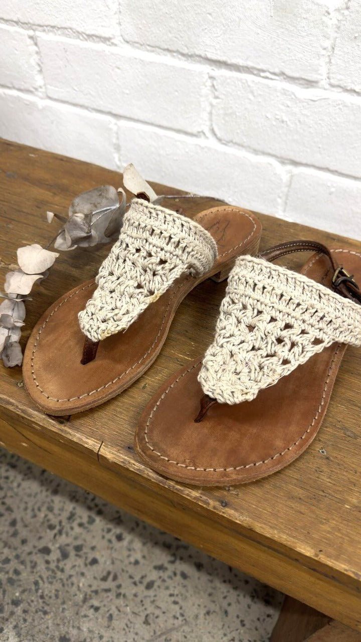 Imperfect - Positano Sandals Naturale - La Casa by Importante