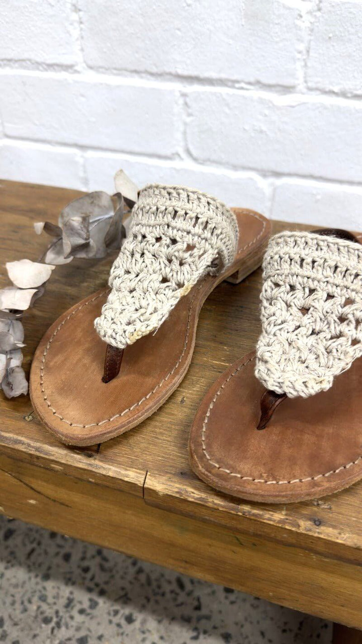Imperfect - Positano Sandals Naturale - La Casa by Importante