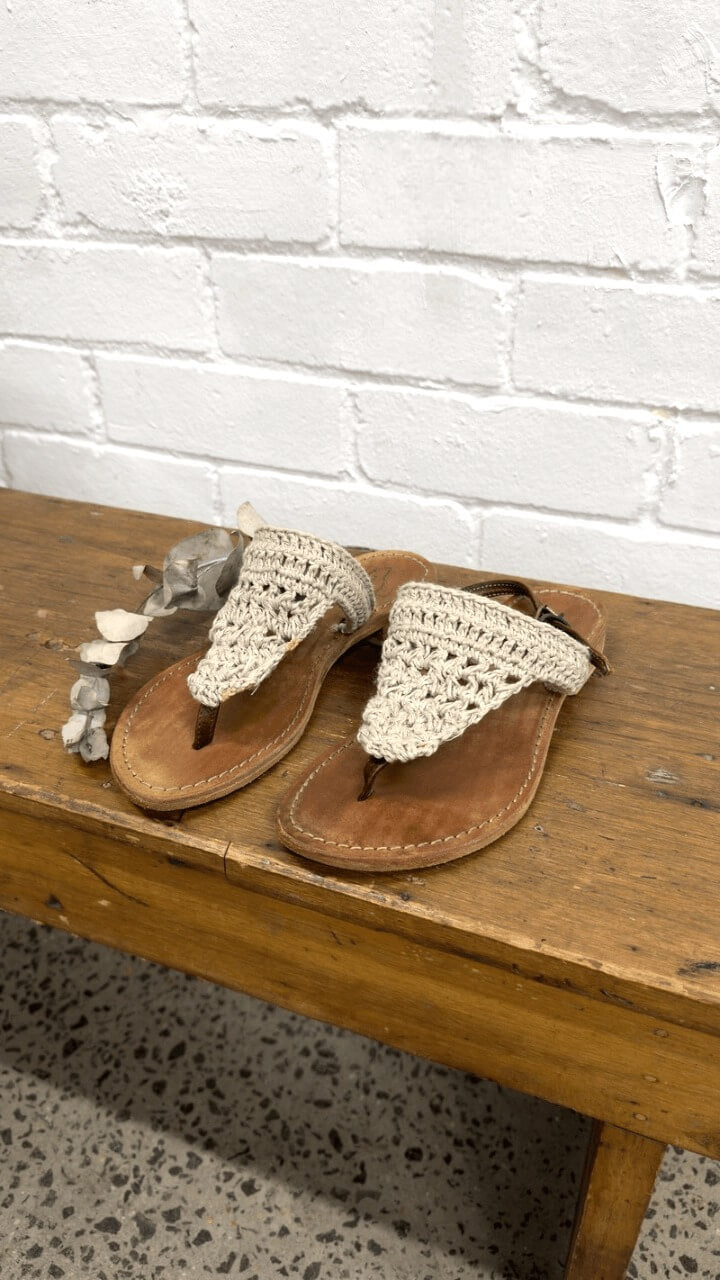 Imperfect - Positano Sandals Naturale - La Casa by Importante