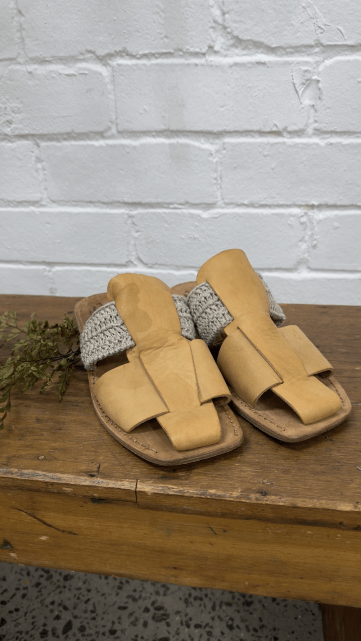 Imperfect - Ravello Ocra Sandals - La Casa by Importante