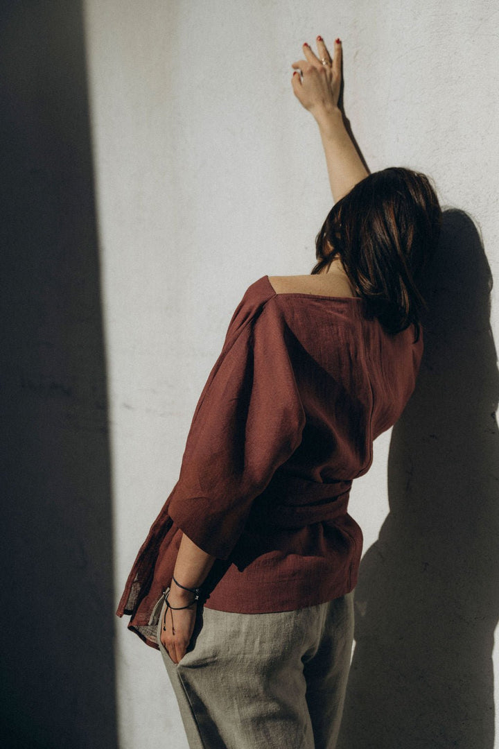 MAGDA TOP PLAIN - La Casa by Importante