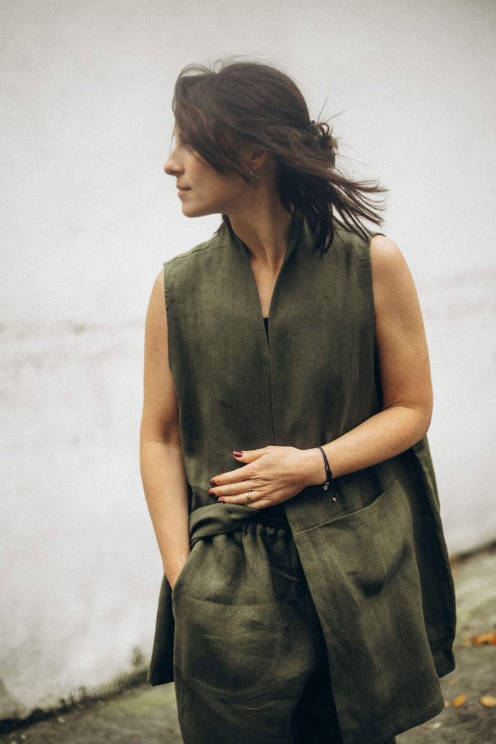 MARIA VEST PLAIN - La Casa by Importante