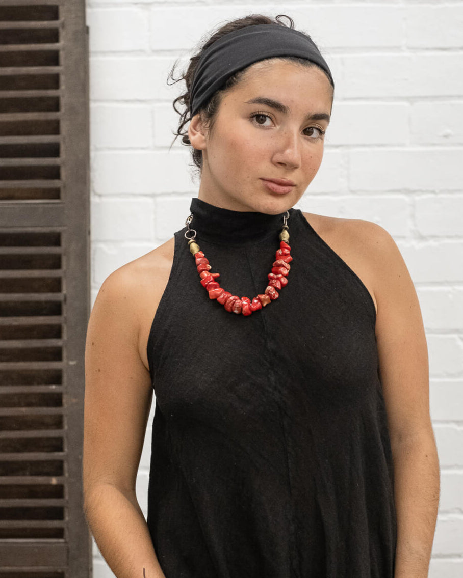 Red bamboo coral Necklace - La Casa by Importante