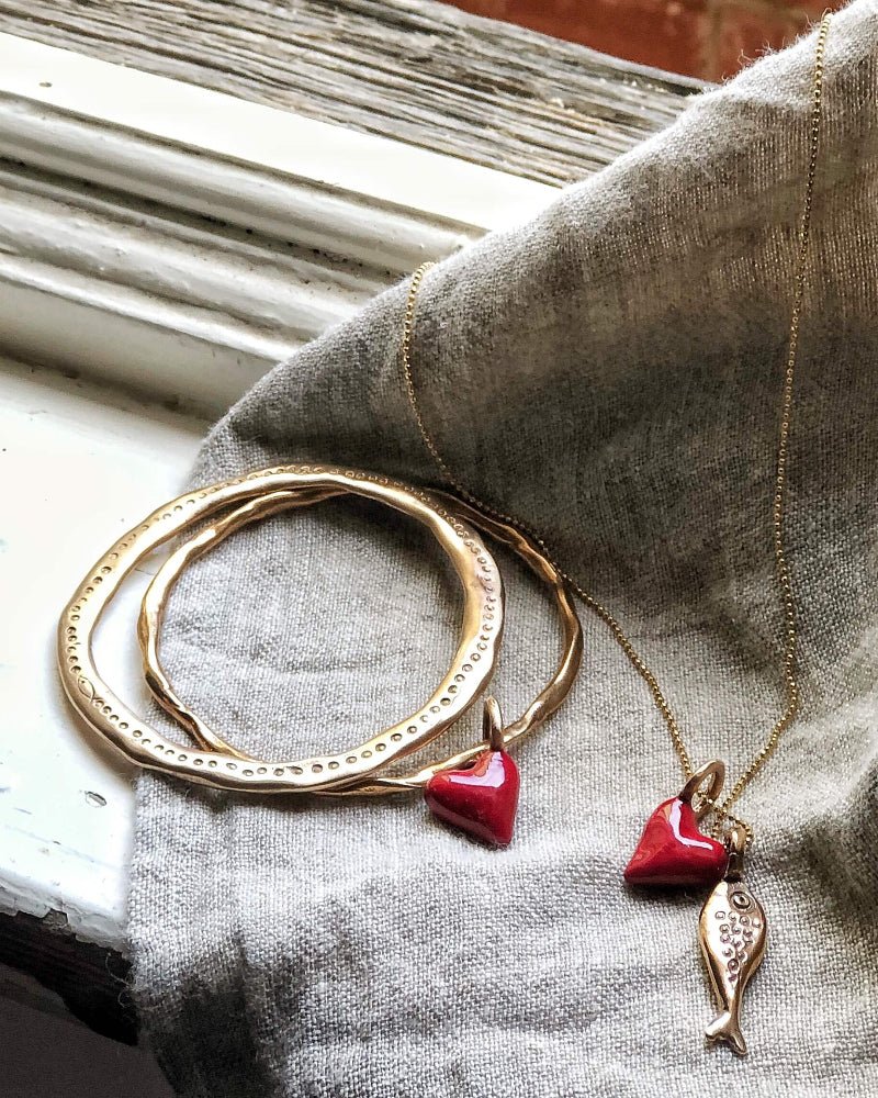 Scorfano Bronze and Enamelled Pendant - La Casa by Importante