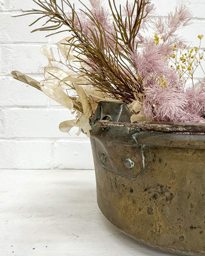 Antique French Copper & Wrought Iron Pot