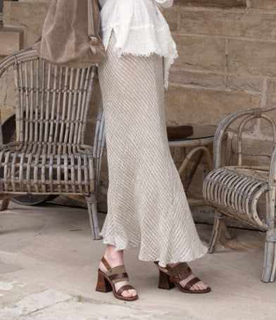 GONNA MOSE' Linen Skirt - Garza Uffizi