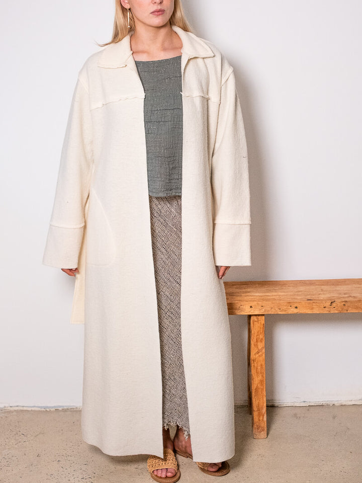 Cappotto Cerbiatto Wool Coat - Lana Cotta