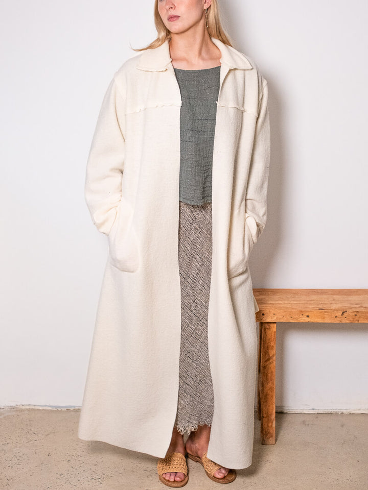 Cappotto Cerbiatto Wool Coat - Lana Cotta