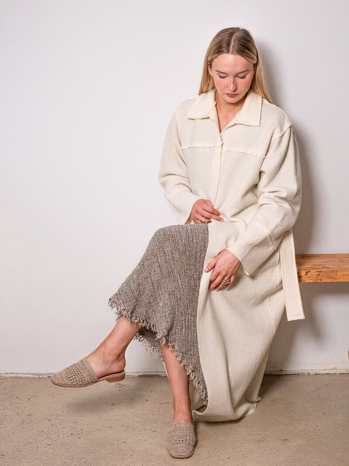Cappotto Cerbiatto Wool Coat - Lana Cotta