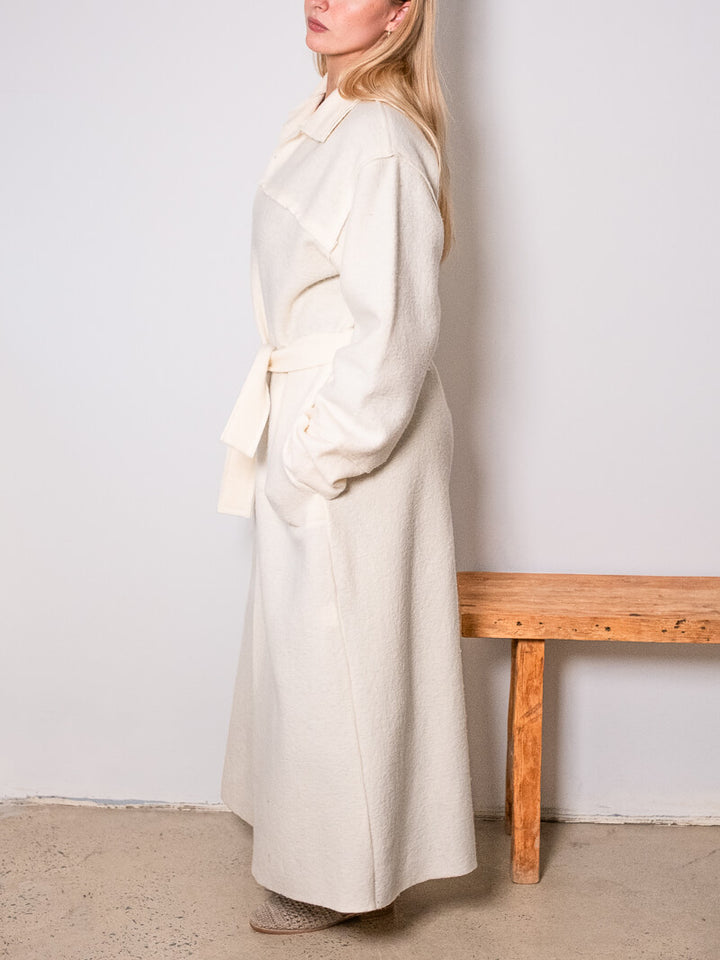 Cappotto Cerbiatto Wool Coat - Lana Cotta