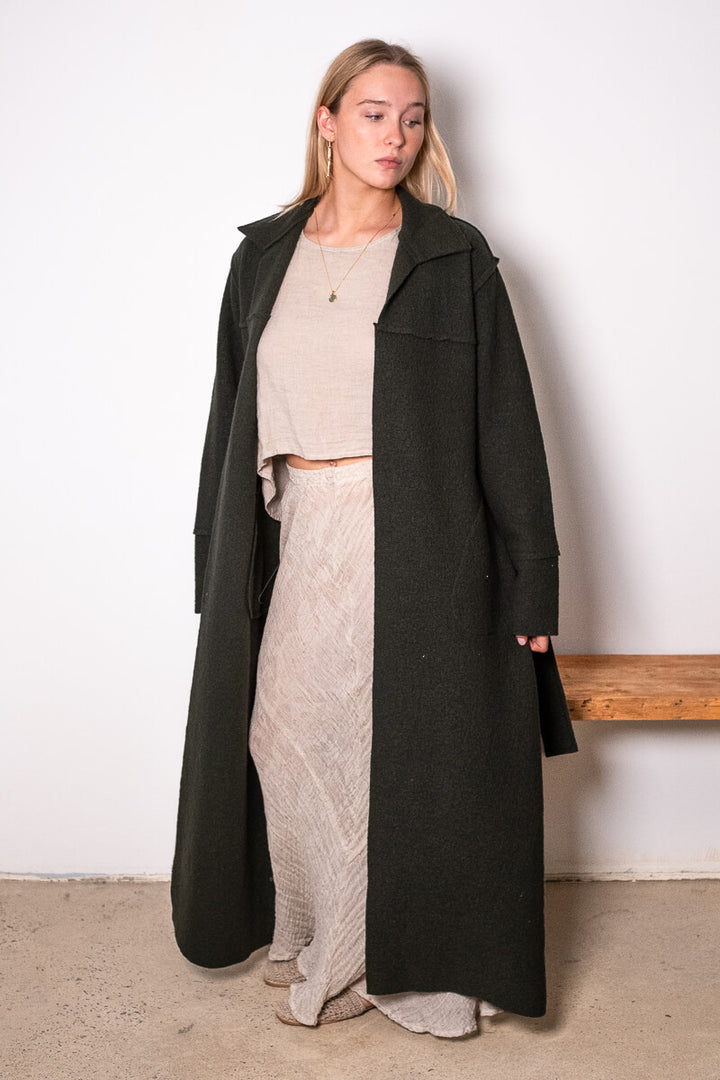 Cappotto Cerbiatto Wool Coat - Lana Cotta