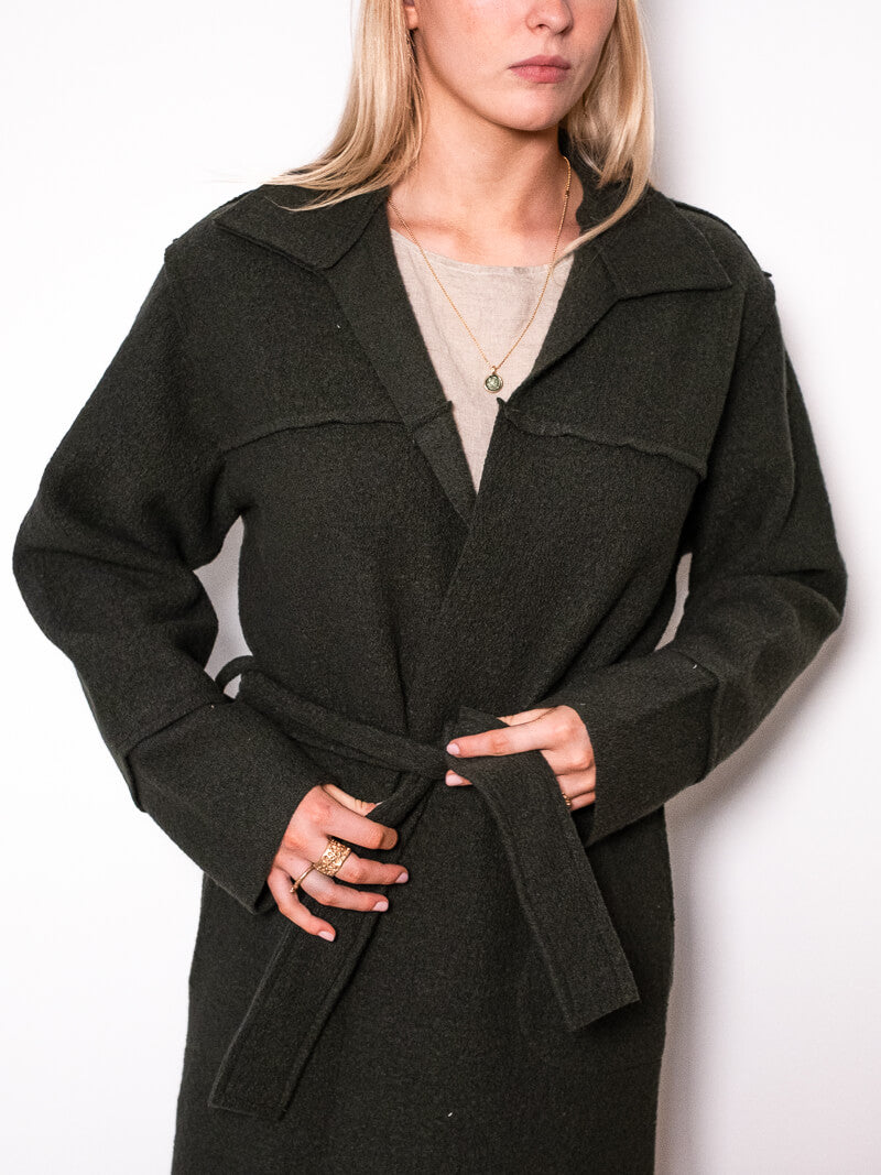 Cappotto Cerbiatto Wool Coat - Lana Cotta