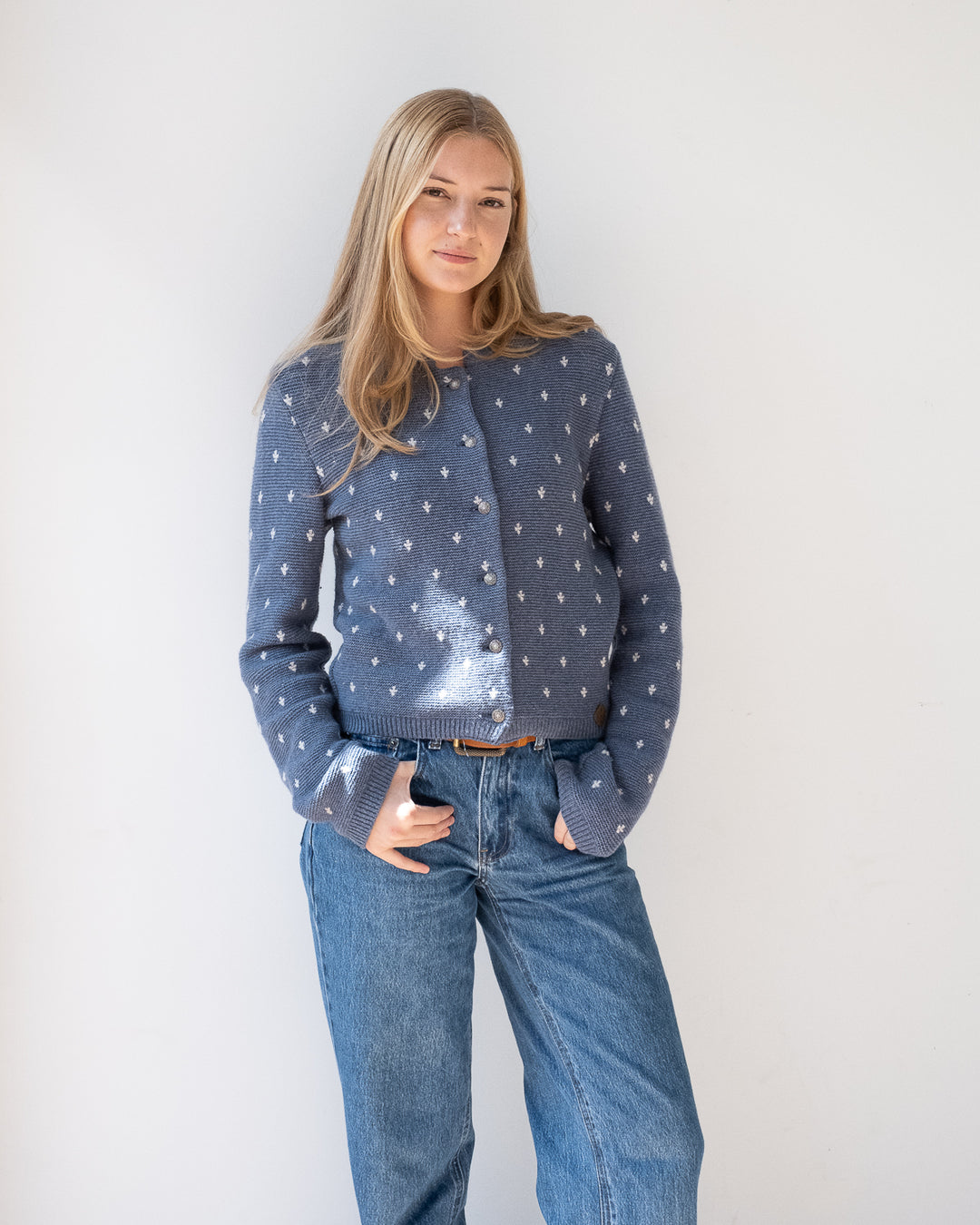 Doreen Cardigan S Slate Blue