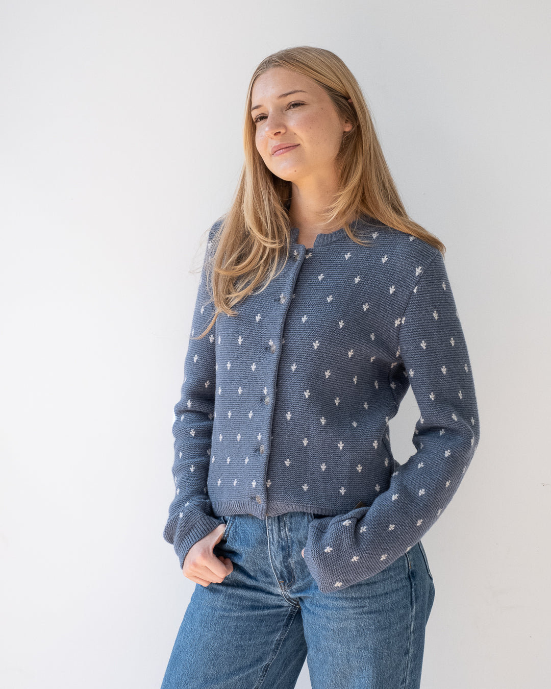 Doreen Cardigan S Slate Blue