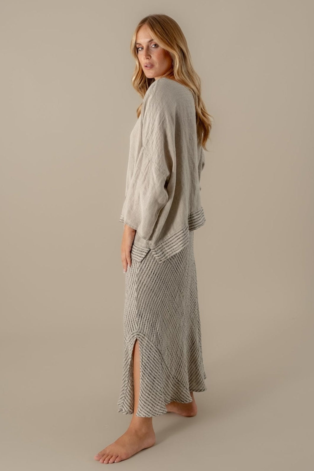 GONNA KARKADE' Linen Skirt - Nilo