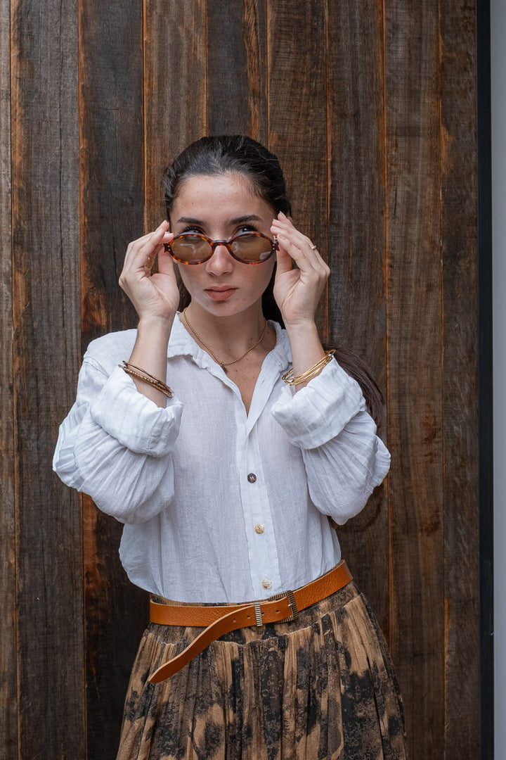Gafas de sol Coda con funda de piel - Leopardo
