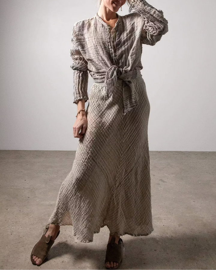 GONNA MOSE' Linen Skirt - Garza Uffizi