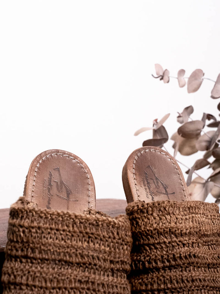 IMPERFECT - CAPRI SANDALS 38 CACAO