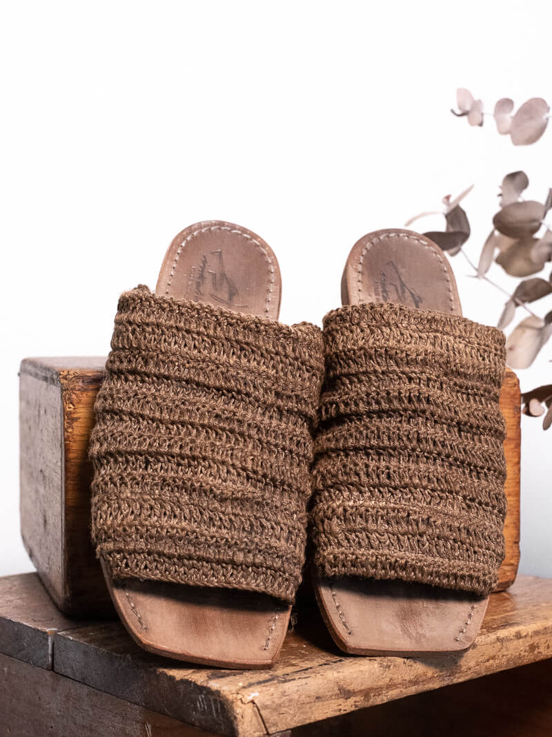 IMPERFECT - CAPRI SANDALS 38 CACAO