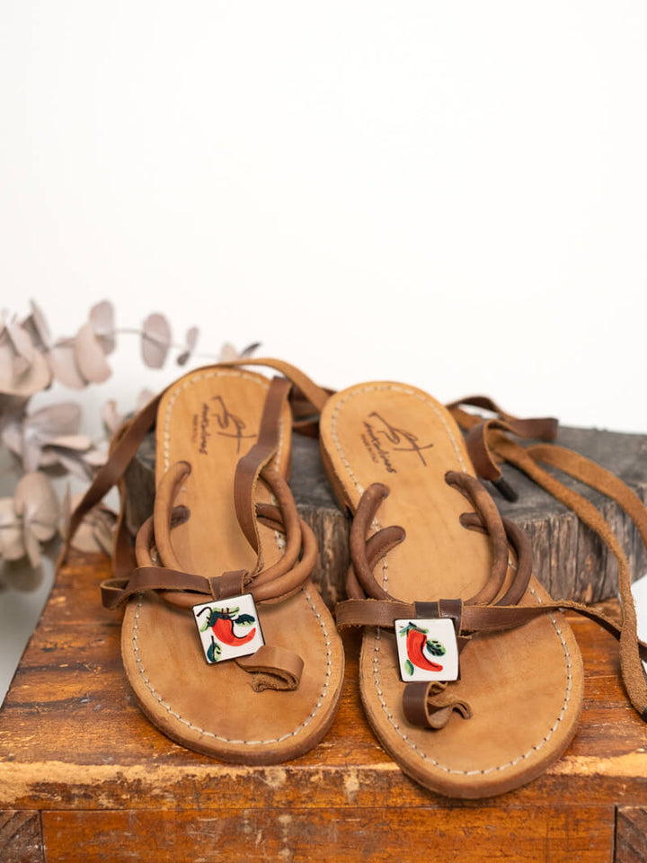 Imperfect - Cornetto Sandals - 38 Brown