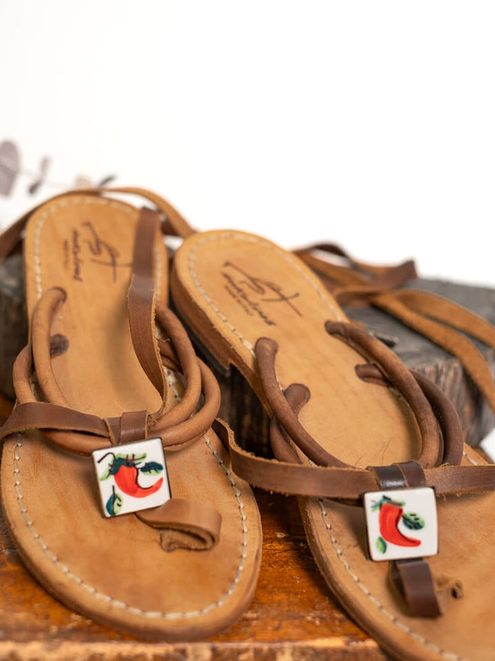 Imperfect - Cornetto Sandals - 38 Brown