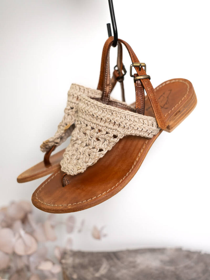 Imperfect - Positano Sandals Naturale - 37