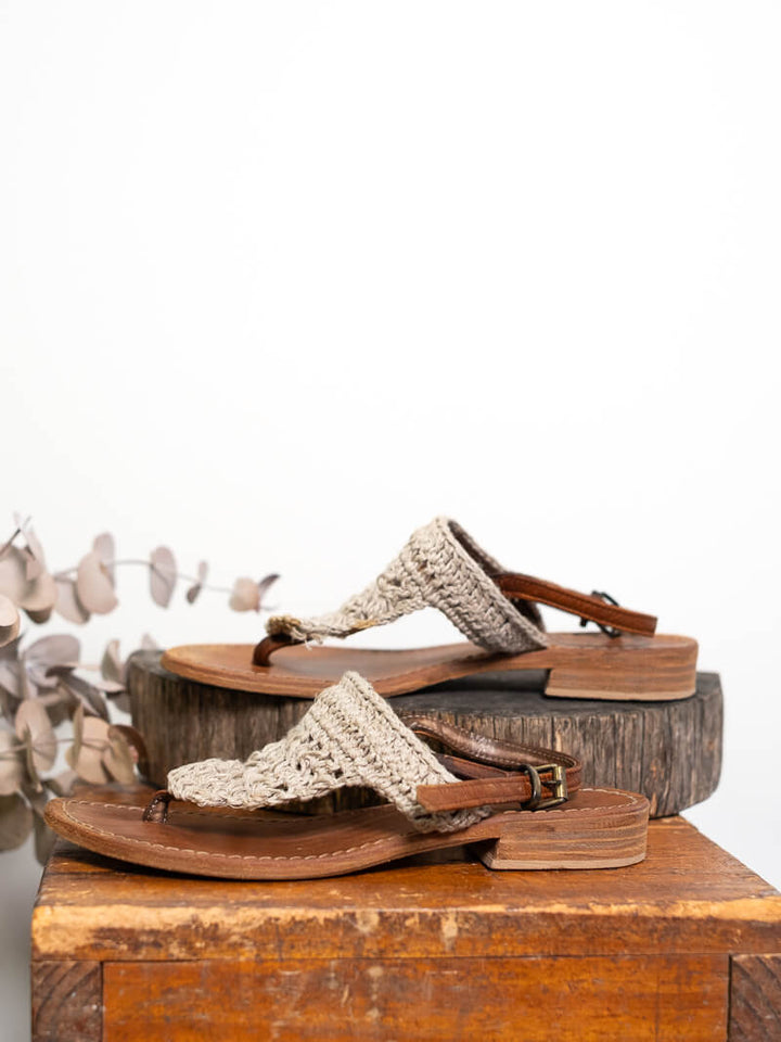 Imperfect - Positano Sandals Naturale - 37