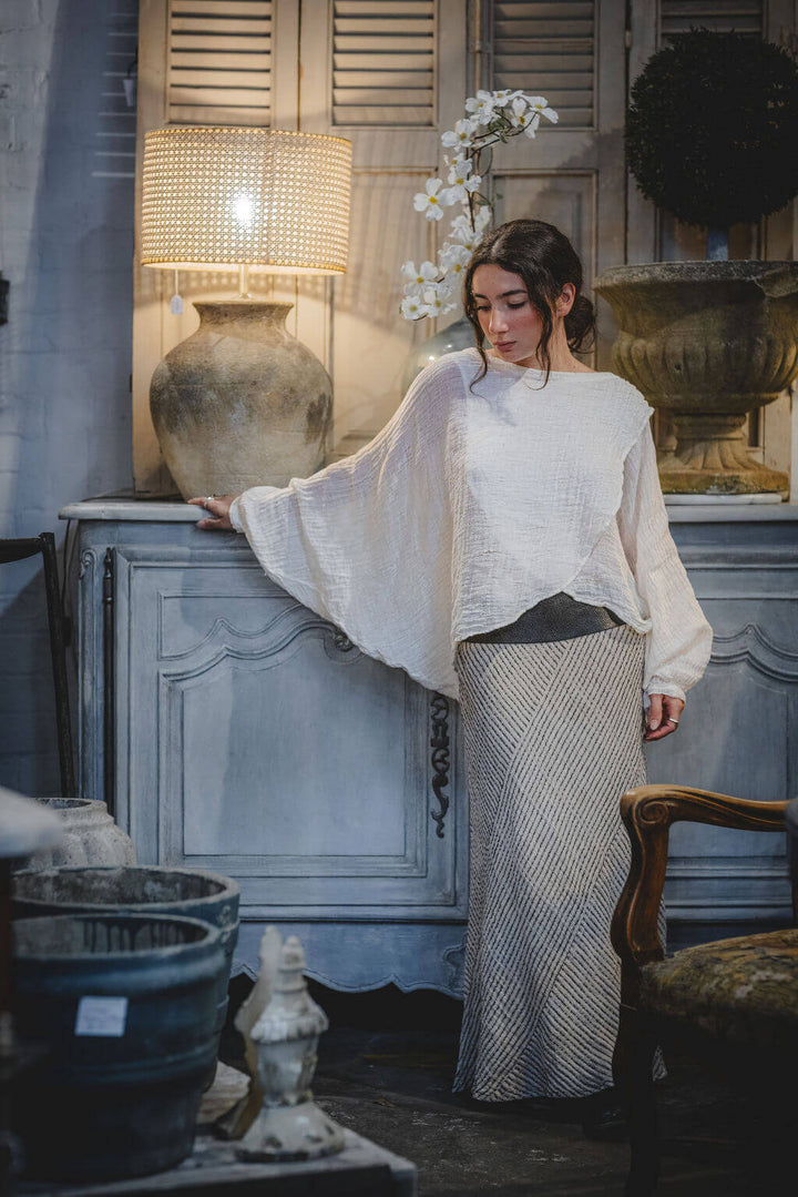 GONNA KARKADE' Linen Skirt - Nilo