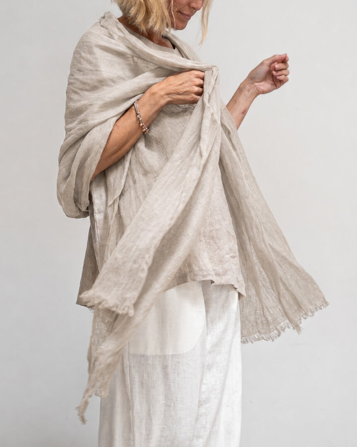 TAMARA MEDIUM LINEN SCARF