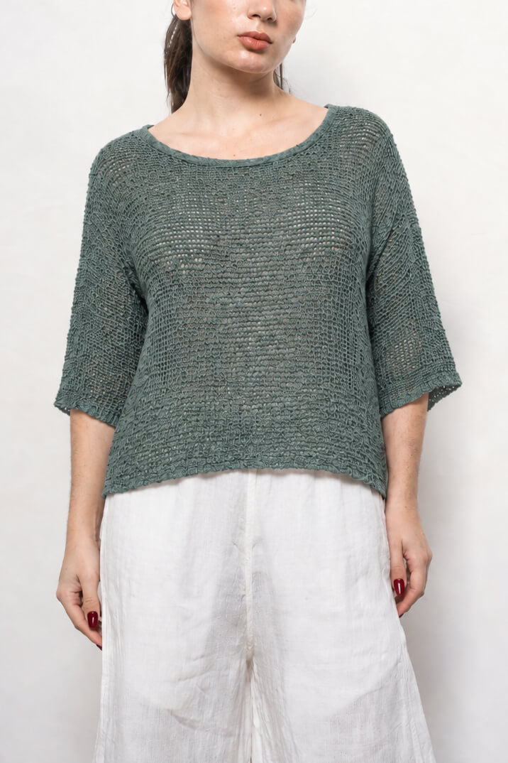 Maglia Maruzzella Linen Top - Campagna