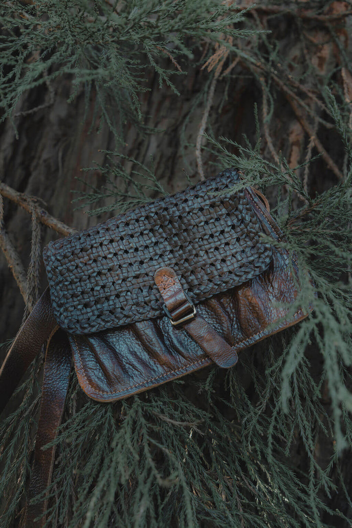 MARSUPIETTO TRECCIA LEATHER BUMBAG