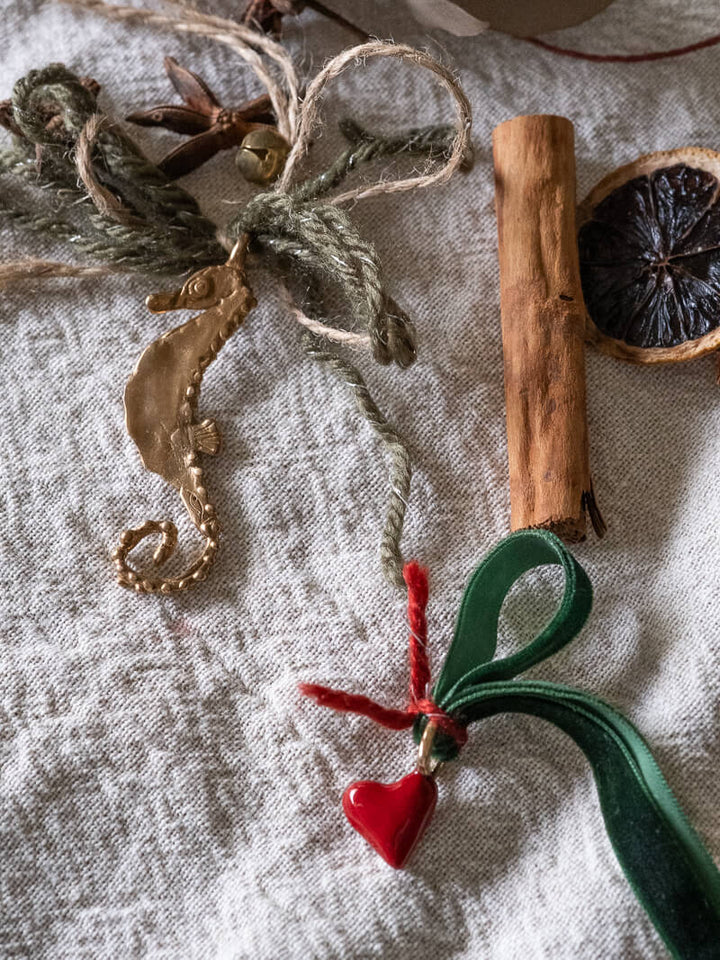 Xmas Ornament | Cuore Rosso Bronze Pendant