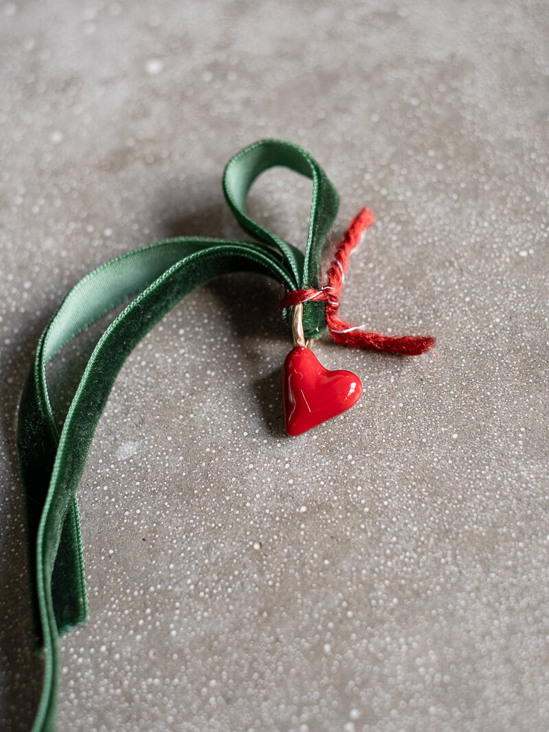 Xmas Ornament | Cuore Rosso Bronze Pendant