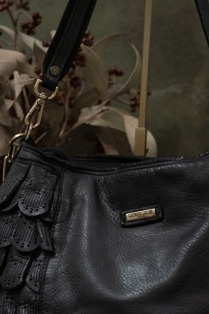 ASIA BUCKET LACE BAG - Black - SORRENTO - La Casa by Importante