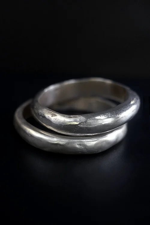 DOMED CHUNKY SILVER BRACELET - La Casa by Importante