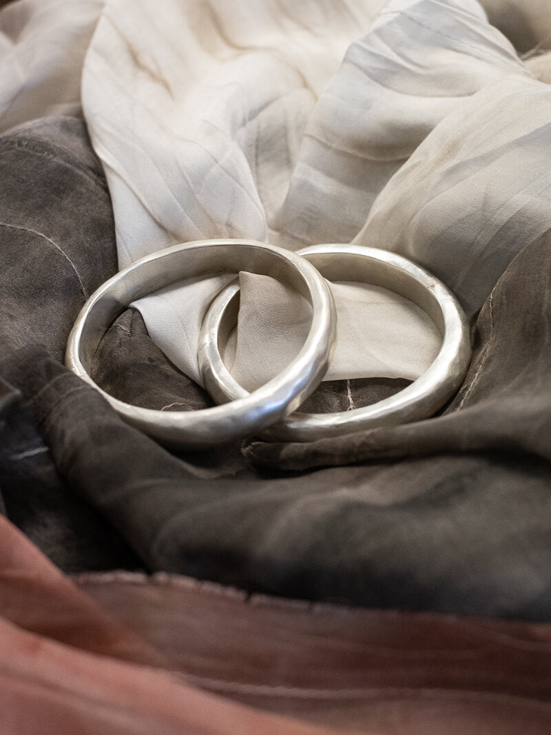 DOMED CHUNKY SILVER BRACELET - La Casa by Importante