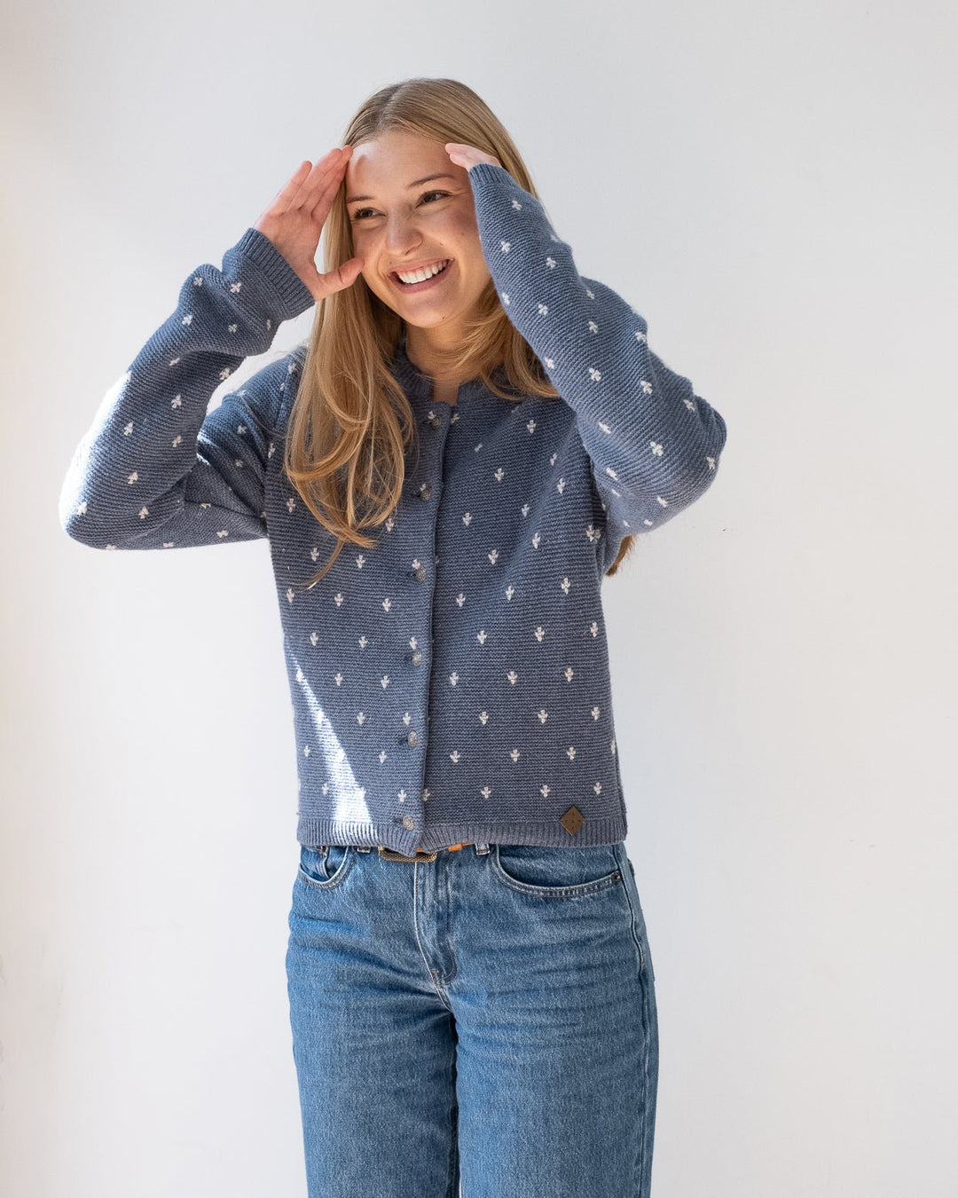 Doreen Cardigan S Slate Blue - La Casa by Importante
