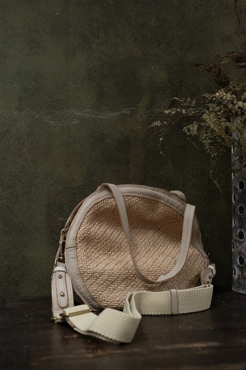 ELETTRA ROUND MEDIUM BAG - Off White - FIRENZE - La Casa by Importante