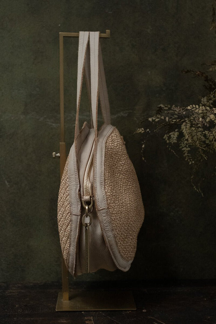 ELETTRA ROUND MEDIUM BAG - Off White - FIRENZE - La Casa by Importante