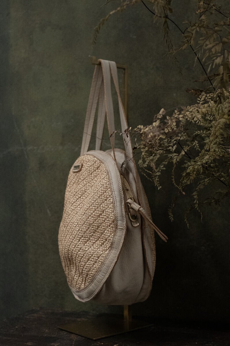 ELETTRA ROUND MEDIUM BAG - Off White - FIRENZE - La Casa by Importante