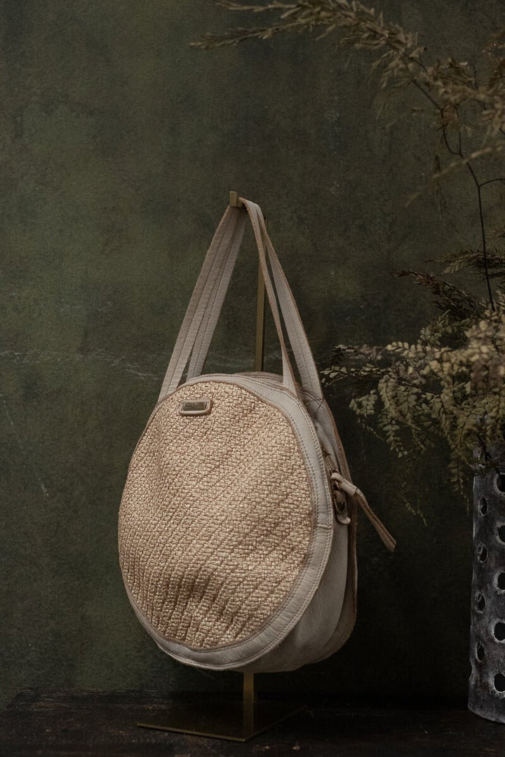 ELETTRA ROUND MEDIUM BAG - Off White - FIRENZE - La Casa by Importante