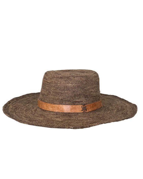Gaston Raffia hat - Taupe / Light Brown - La Casa by Importante