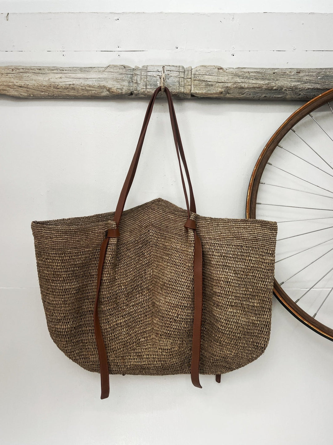 GEMMA XXL TEA TAN LEATHER BAG - La Casa by Importante