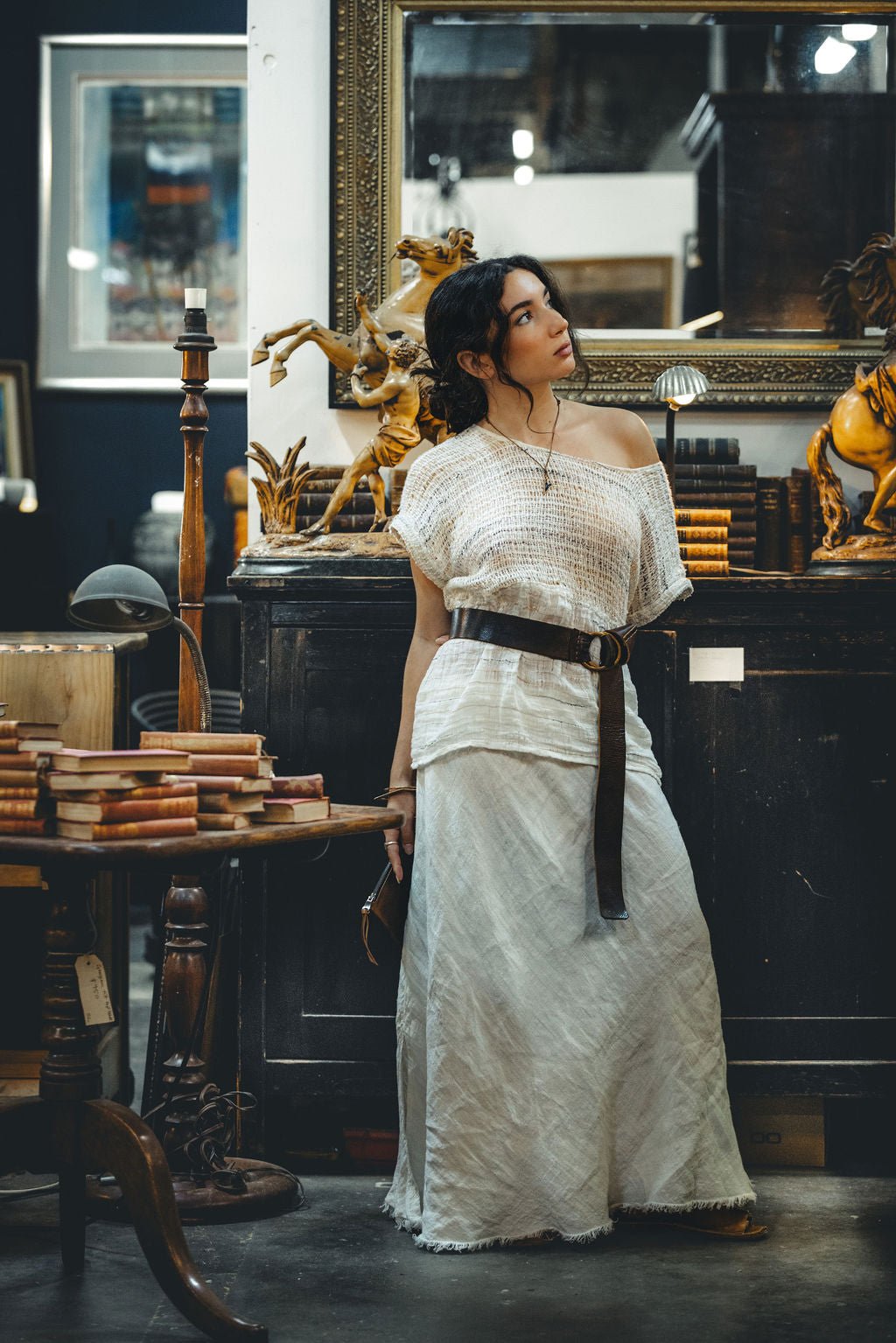 GONNA MERMAID LINEN SKIRT - Tela Country - La Casa by Importante