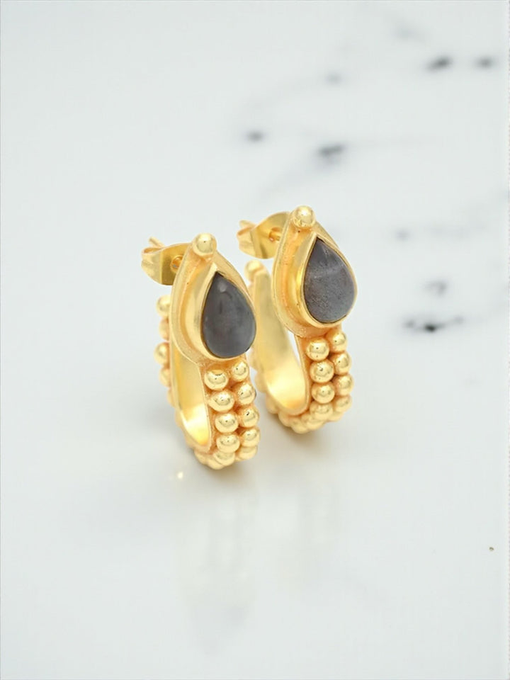 JIVAN LABRADORITE EARRINGS - La Casa by Importante